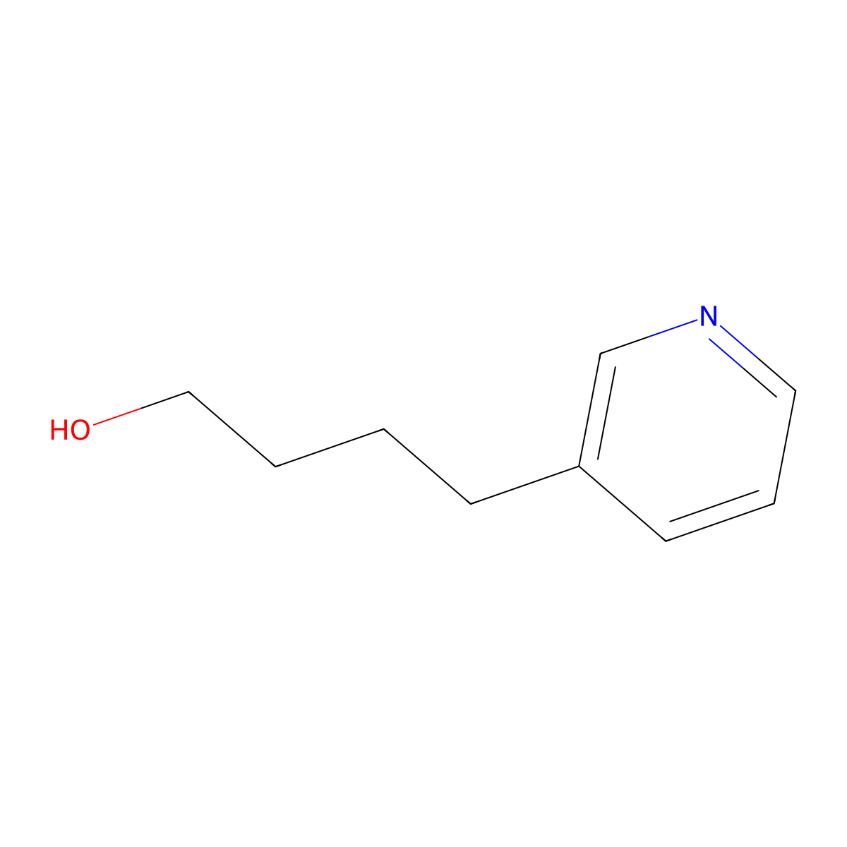 3-Pyridinebutanol molecular structure, CAS 60753-14-2