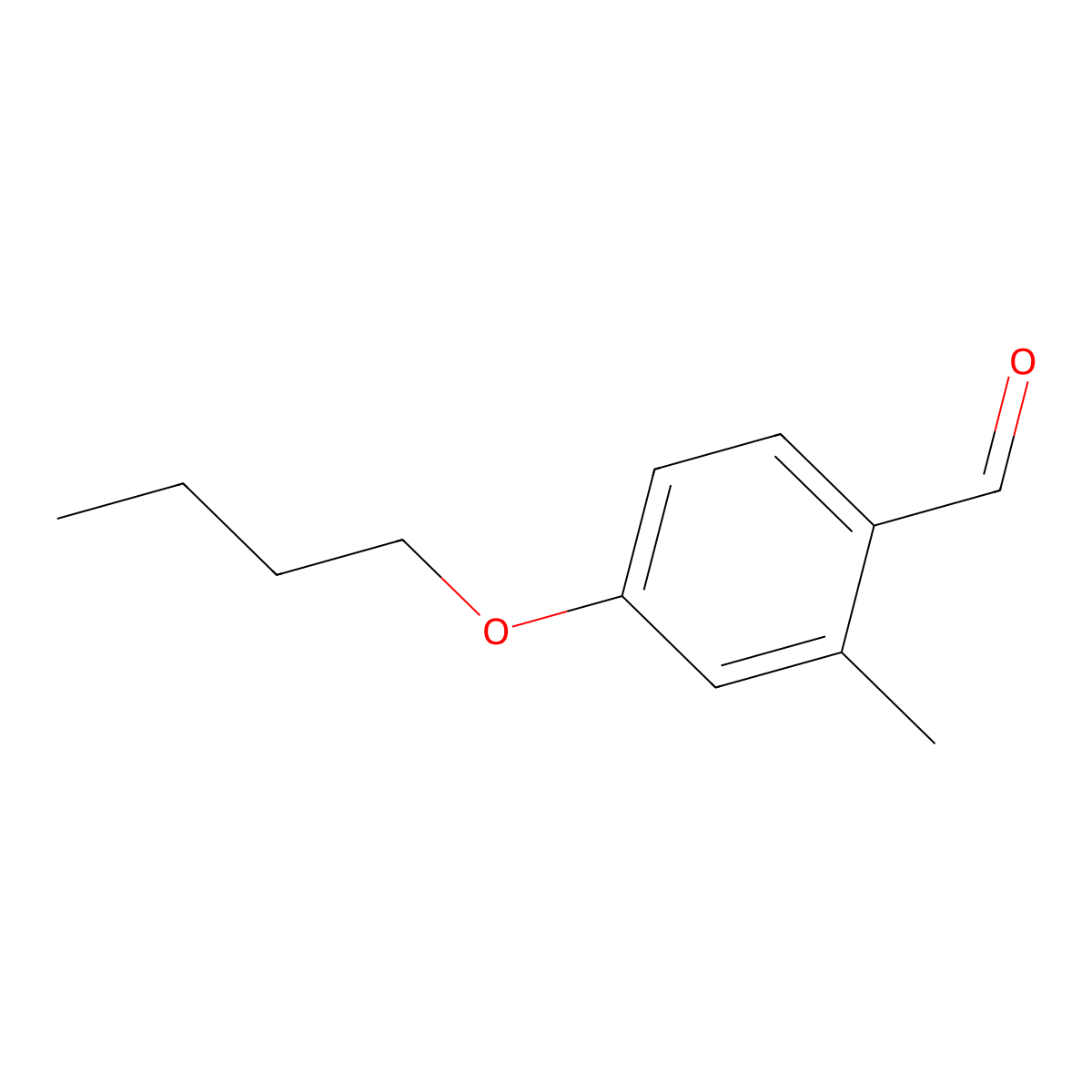 4-Butoxy-2-methylbenzaldehyde molecular structure, CAS 60753-71-1