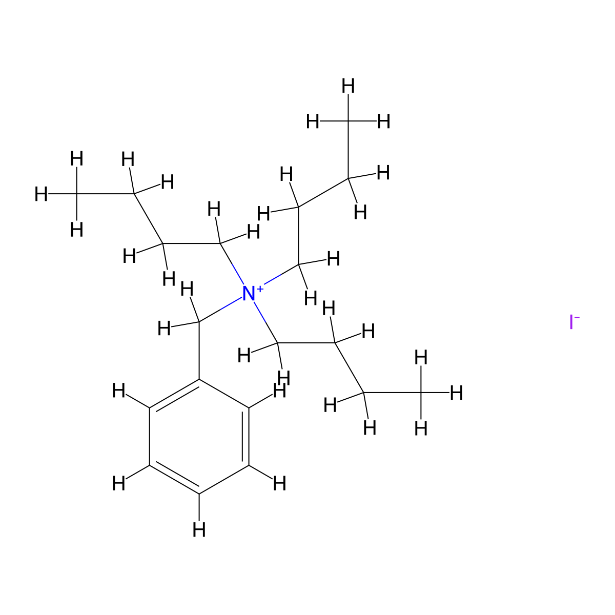 Benzyltributylammonium iodide molecular structure, CAS 60754-76-9