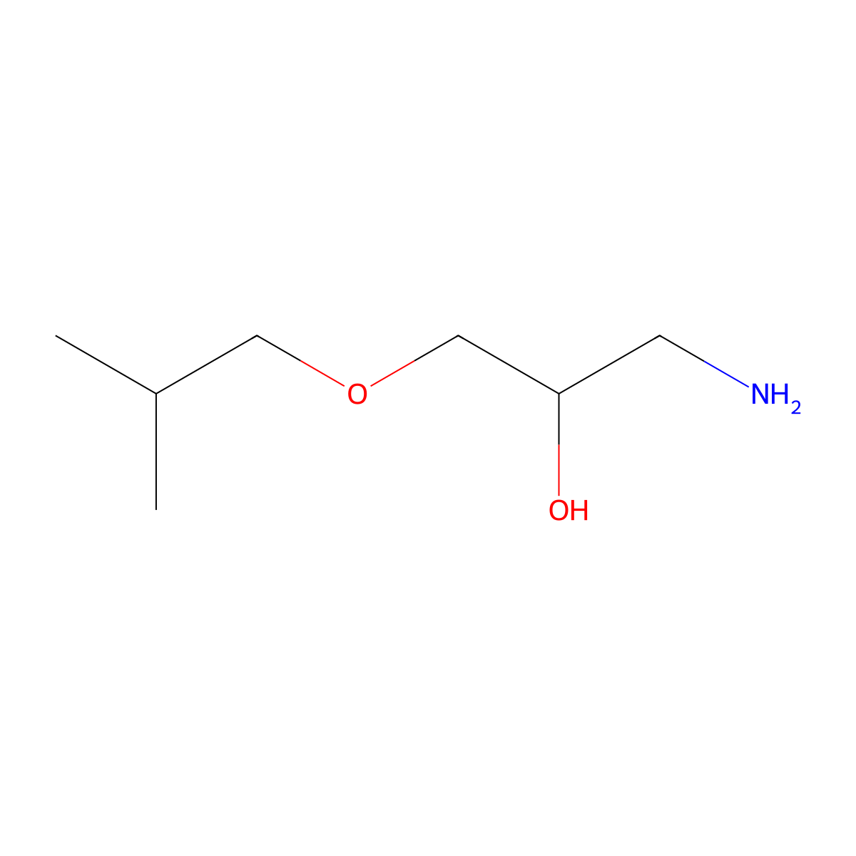 1-Amino-3-(2-methylpropoxy)propan-2-ol molecular structure, CAS 60755-67-1