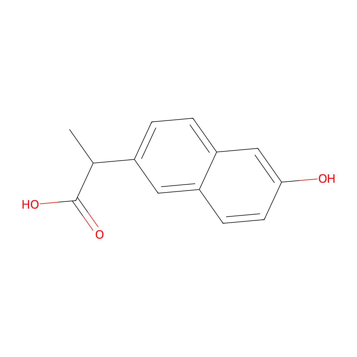 Desmethylnaproxen molecular structure, CAS 60756-73-2