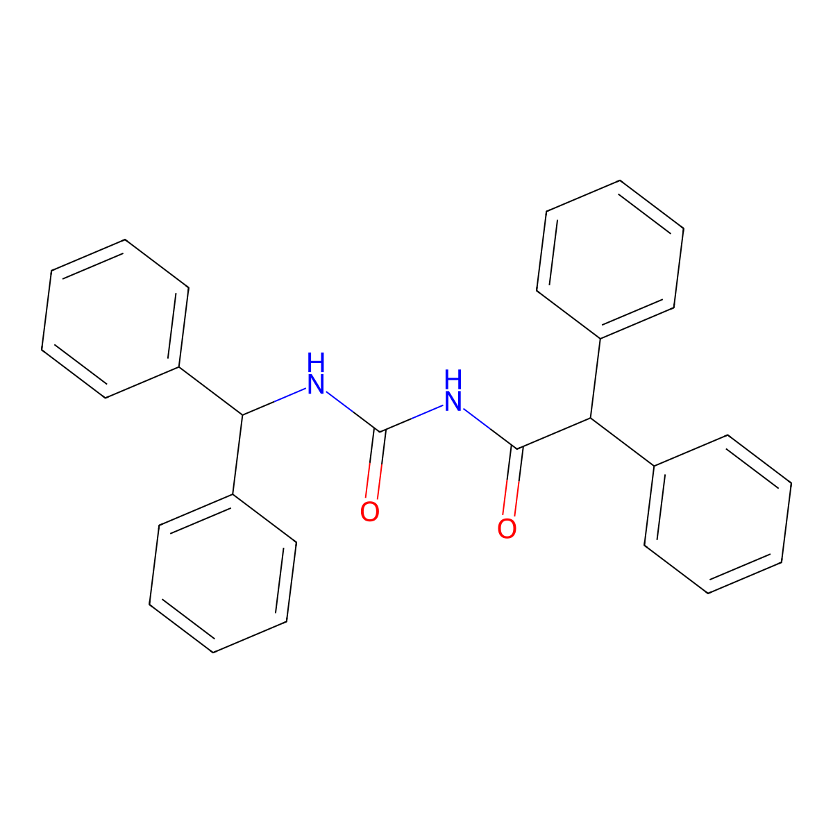 N-(benzhydrylcarbamoyl)-2,2-diphenylacetamide molecular structure, CAS 60758-35-2