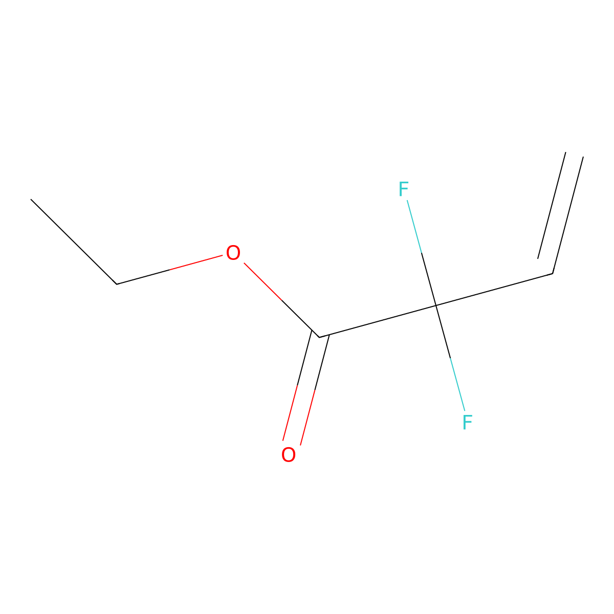 3-Butenoic acid, 2,2-difluoro-, ethyl ester molecular structure, CAS 60758-43-2