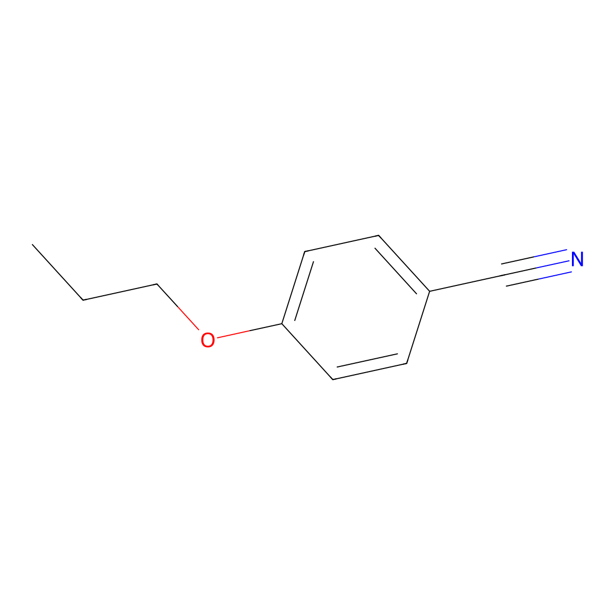4-Propoxybenzonitrile molecular structure, CAS 60758-84-1