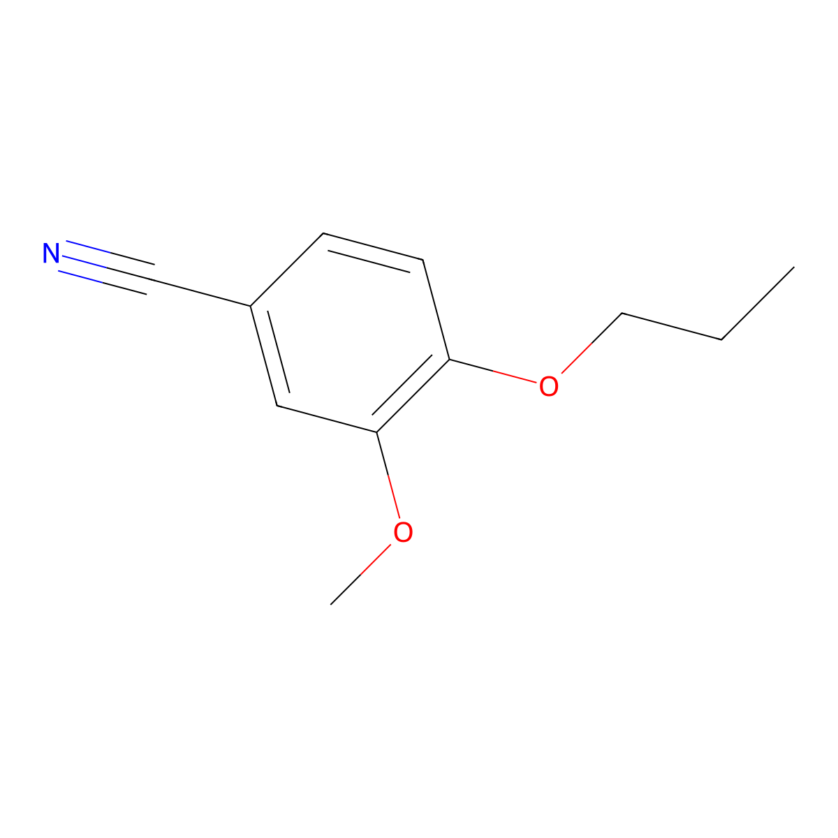 3-Methoxy-4-propoxybenzonitrile molecular structure, CAS 60758-85-2