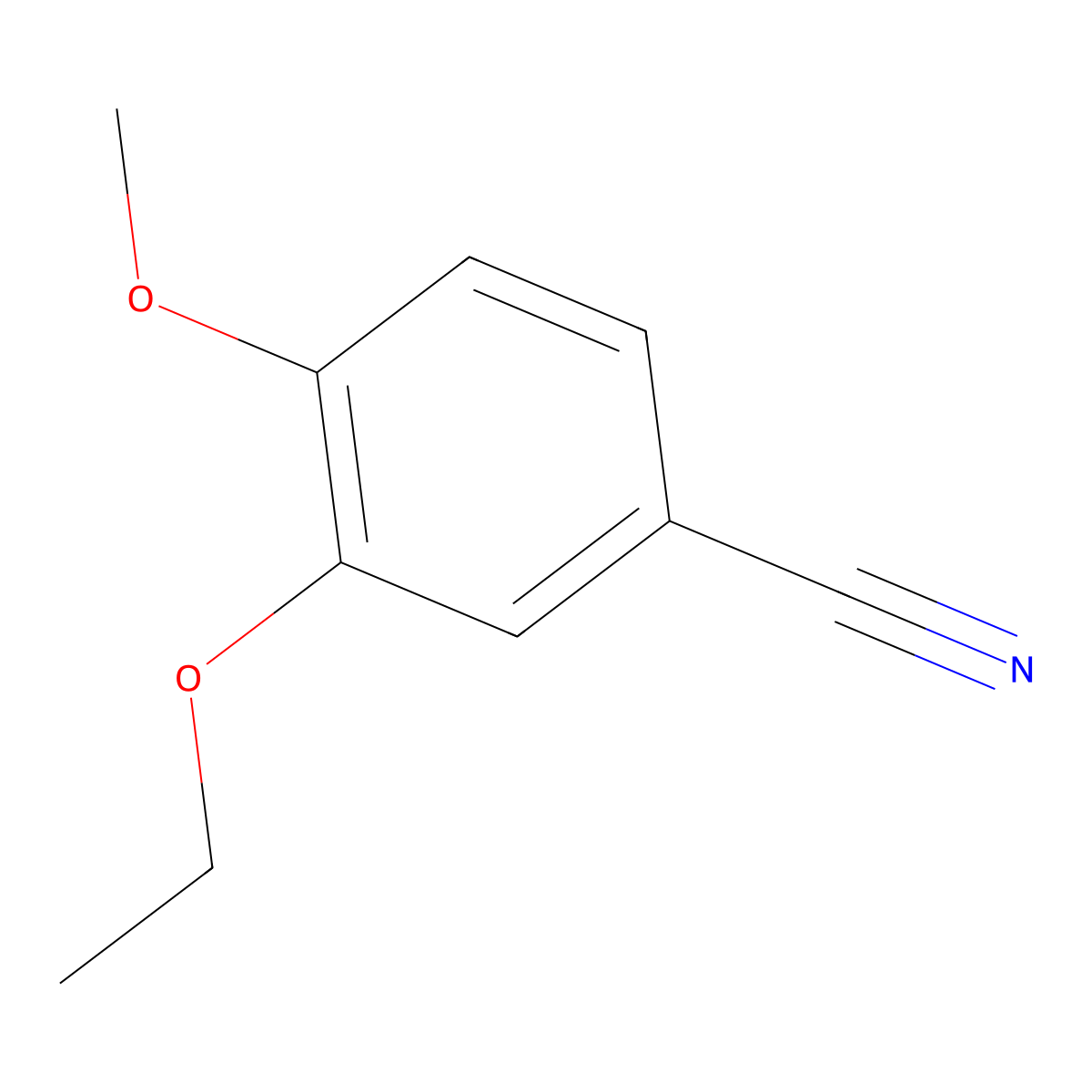 3-Ethoxy-4-methoxybenzonitrile molecular structure, CAS 60758-86-3