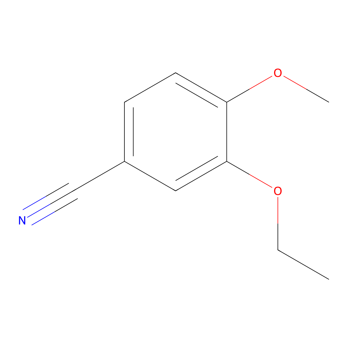 3-Ethoxy-4-methoxybenzonitrile molecular structure, CAS 60758-86-3