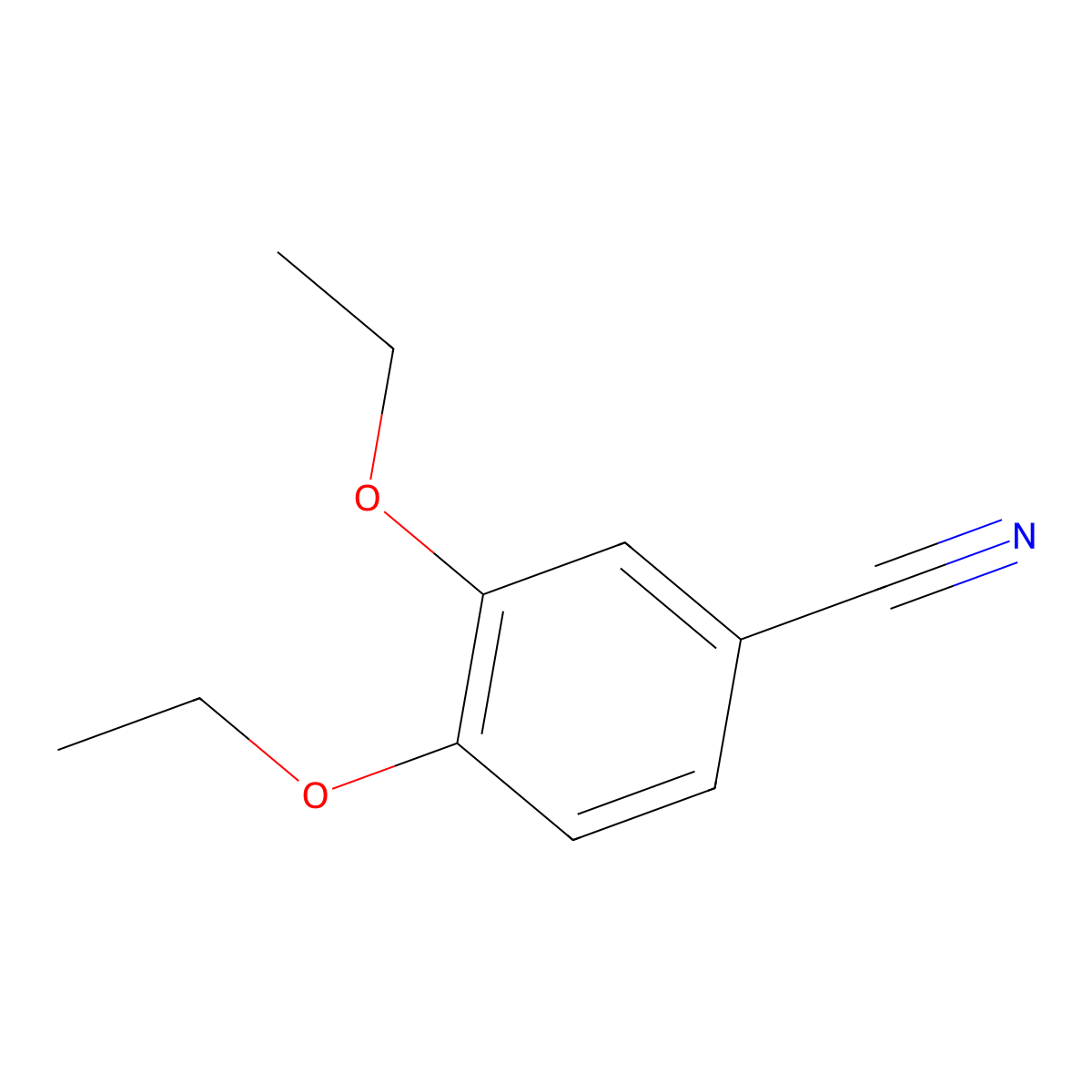 3,4-Diethoxybenzonitrile molecular structure, CAS 60758-87-4