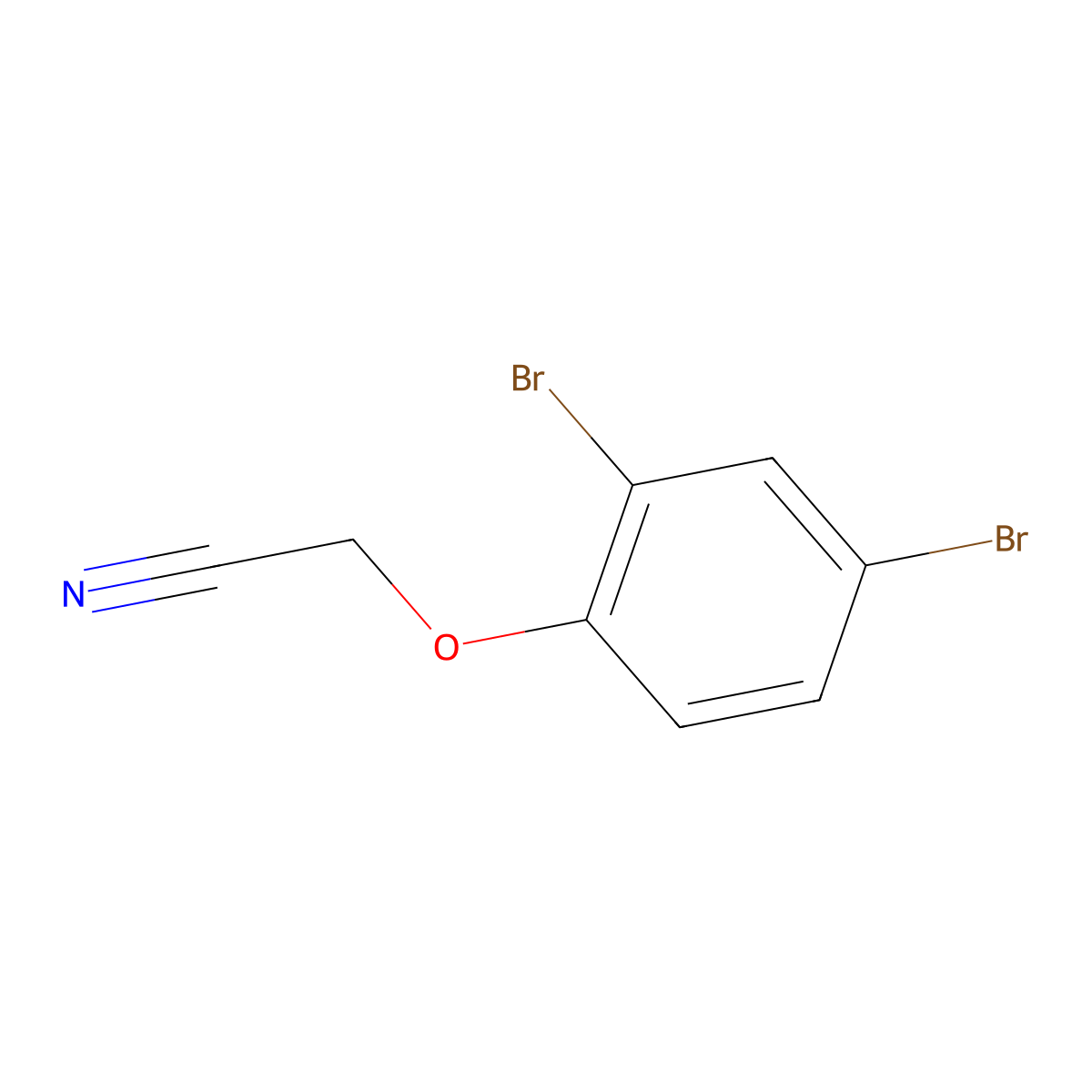2-(2,4-Dibromophenoxy)acetonitrile molecular structure, CAS 60758-90-9