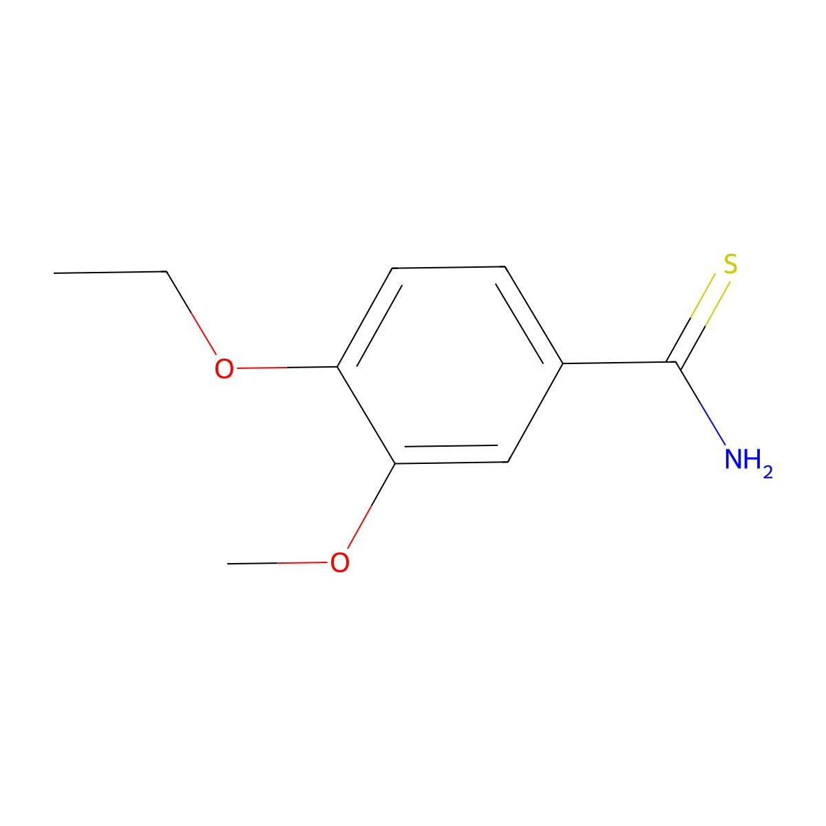 4-Ethoxy-3-methoxybenzene-1-carbothioamide molecular structure, CAS 60758-96-5