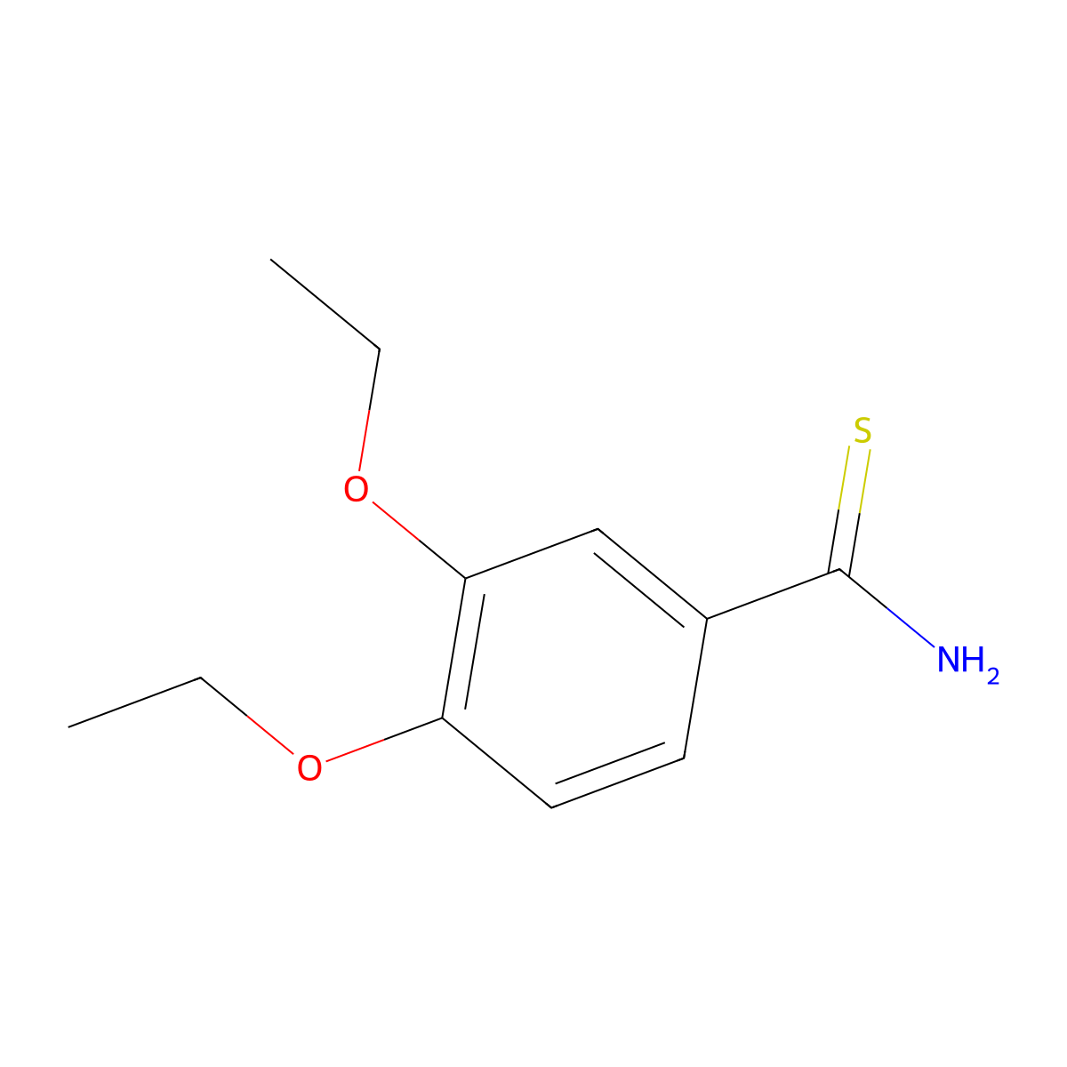 3,4-Diethoxybenzene-1-carbothioamide molecular structure, CAS 60759-00-4