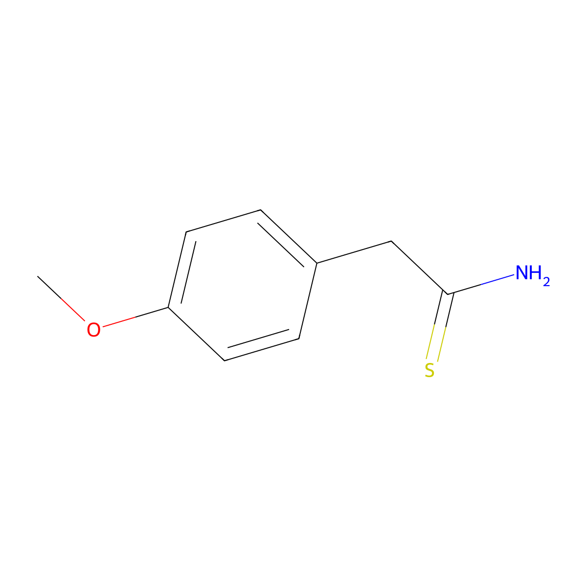 2-(4-Methoxyphenyl)ethanethioamide molecular structure, CAS 60759-02-6