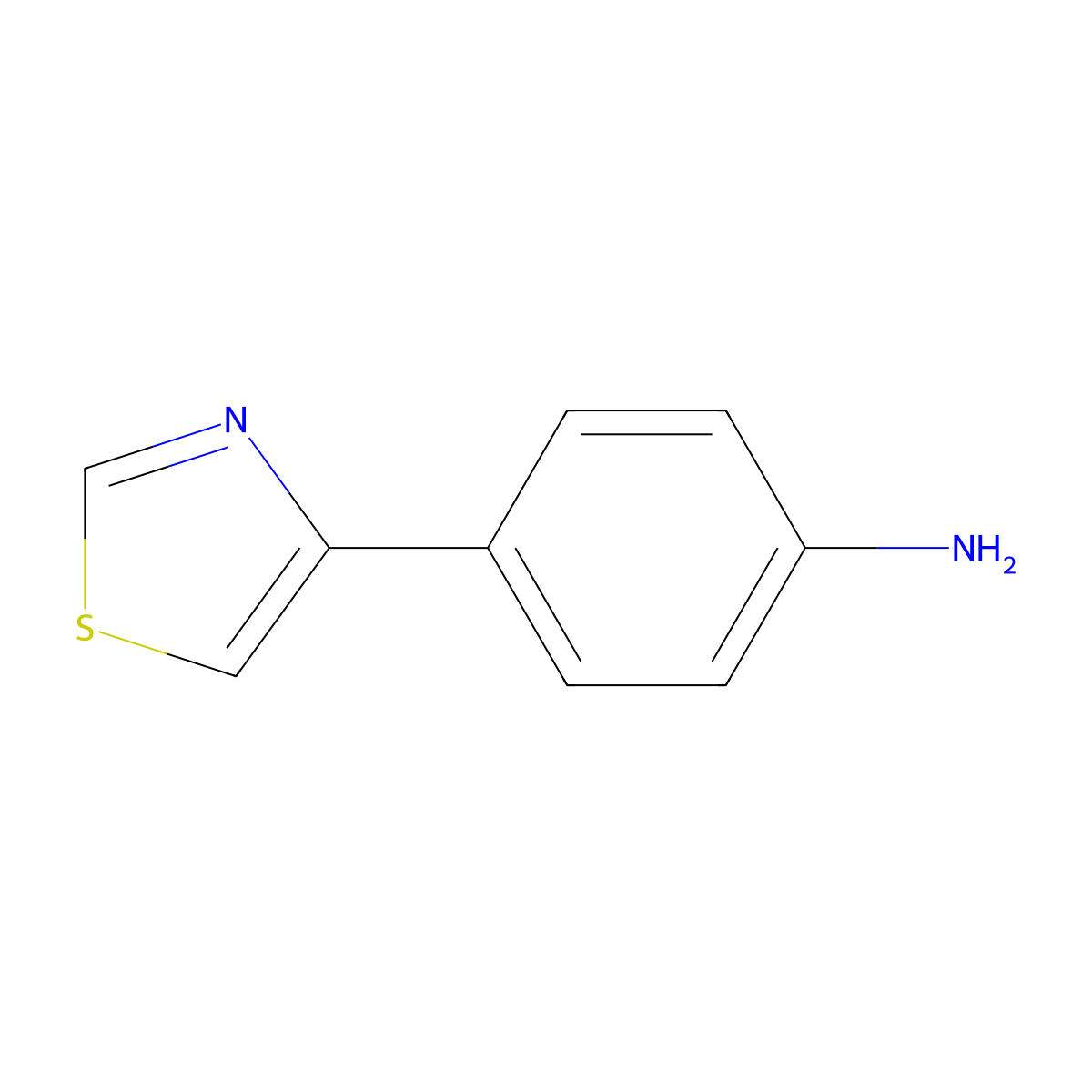 4-(1,3-Thiazol-4-Yl)Aniline molecular structure, CAS 60759-10-6