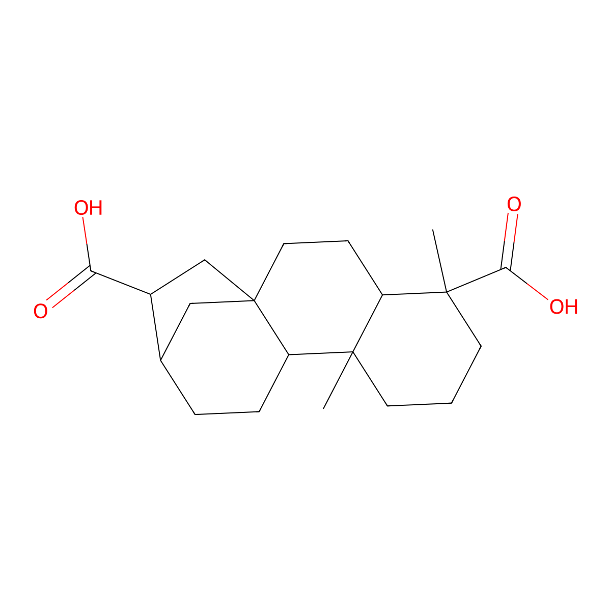 Ent-kauran-17,19-dioic acid molecular structure, CAS 60761-79-7