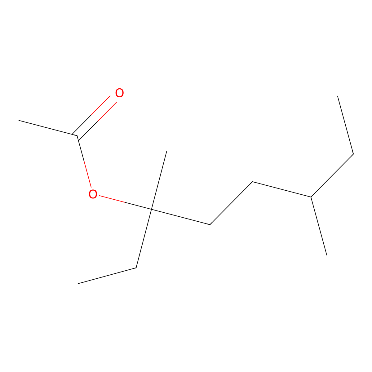 3-Octanol, 3,6-dimethyl-, 3-acetate molecular structure, CAS 60763-42-0