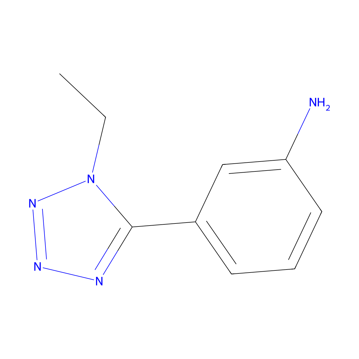 3-(1-ethyl-1H-1,2,3,4-tetrazol-5-yl)aniline molecular structure, CAS 60763-69-1