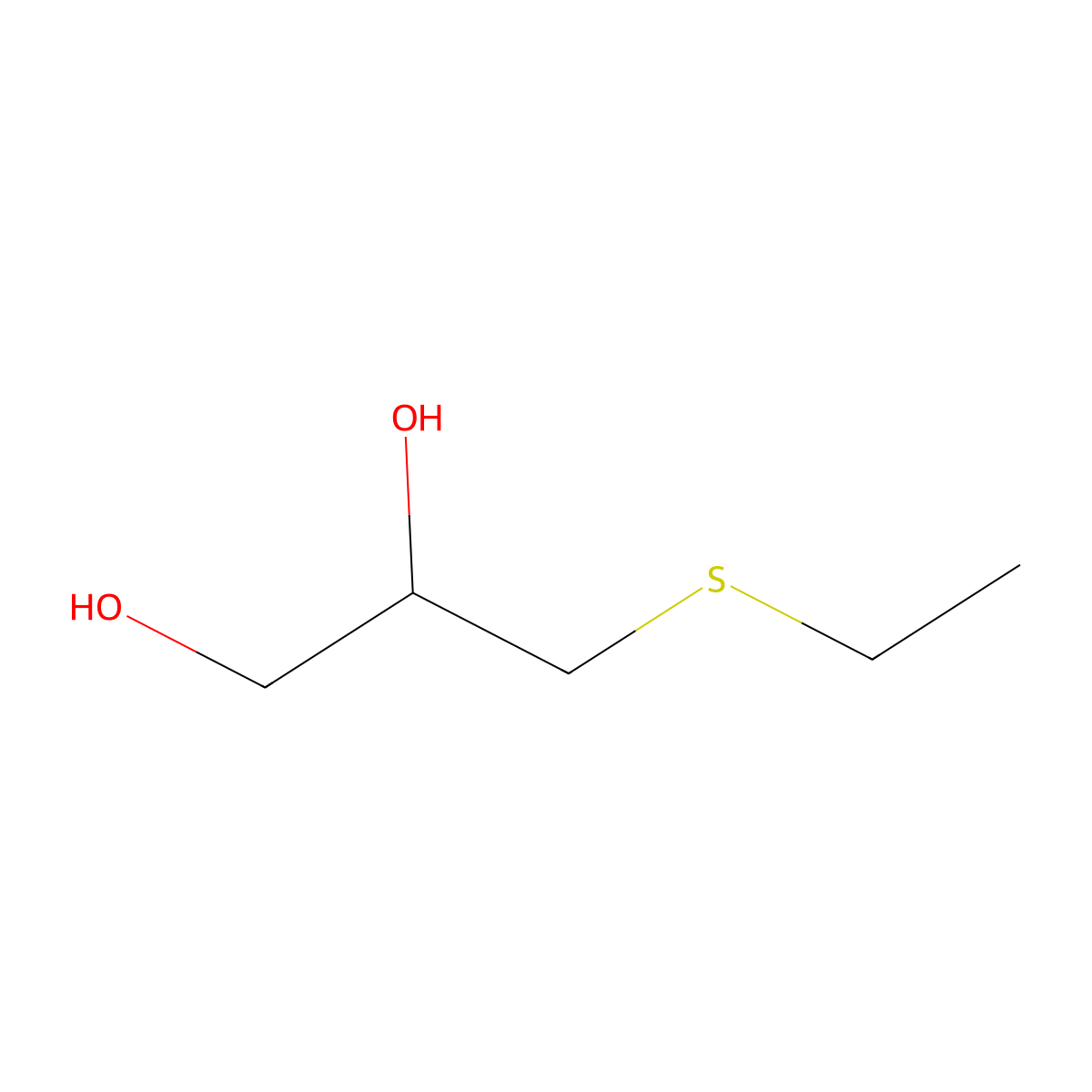 3-Ethylthiopropane-1,2-diol molecular structure, CAS 60763-78-2
