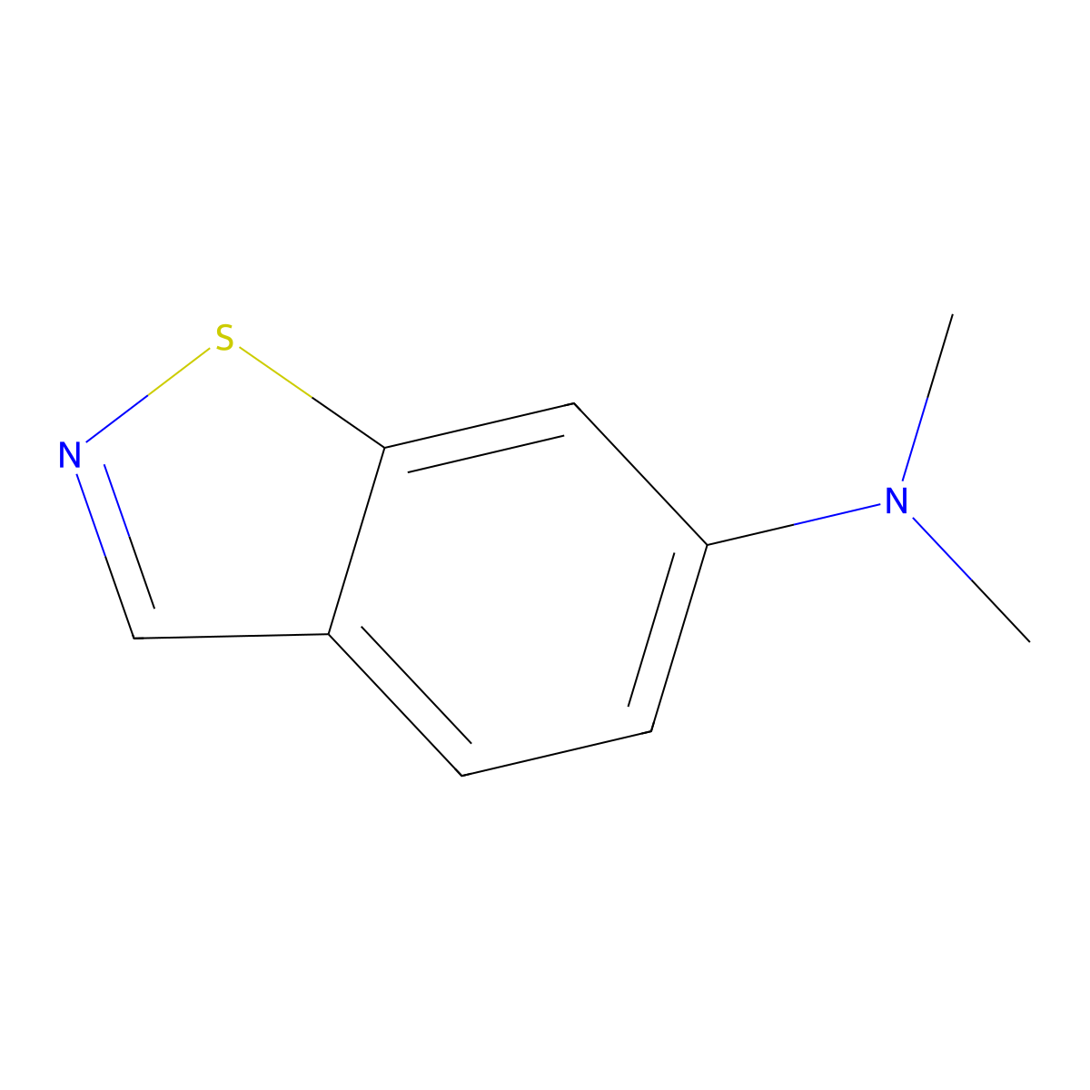N,N-Dimethyl-1,2-benzisothiazol-6-amine molecular structure, CAS 60768-67-4