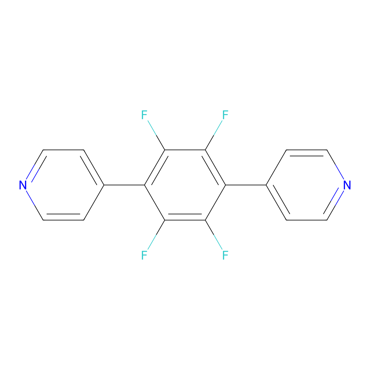 4,4'-(Perfluoro-1,4-phenylene)dipyridine molecular structure, CAS 607690-76-6