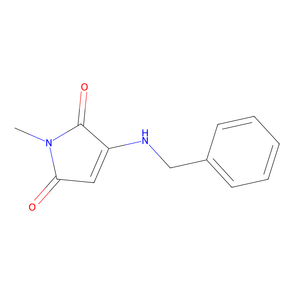 3-(benzylamino)-1-methyl-1H-pyrrole-2,5-dione molecular structure, CAS 607692-30-8