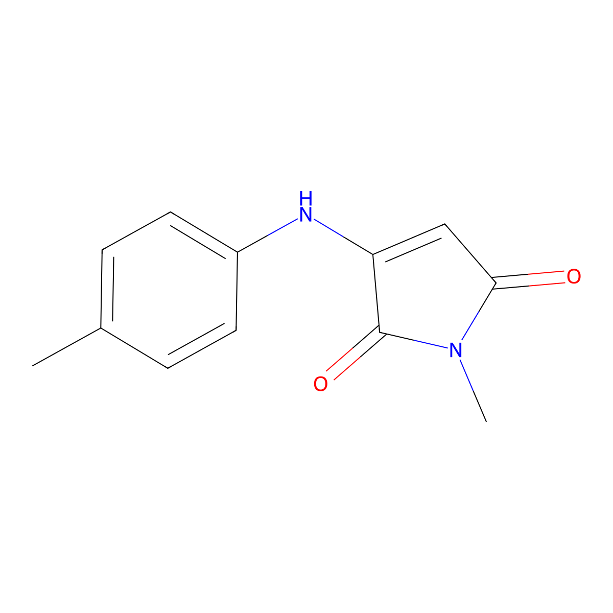 1-methyl-3-(p-tolylamino)-1H-pyrrole-2,5-dione molecular structure, CAS 607692-31-9