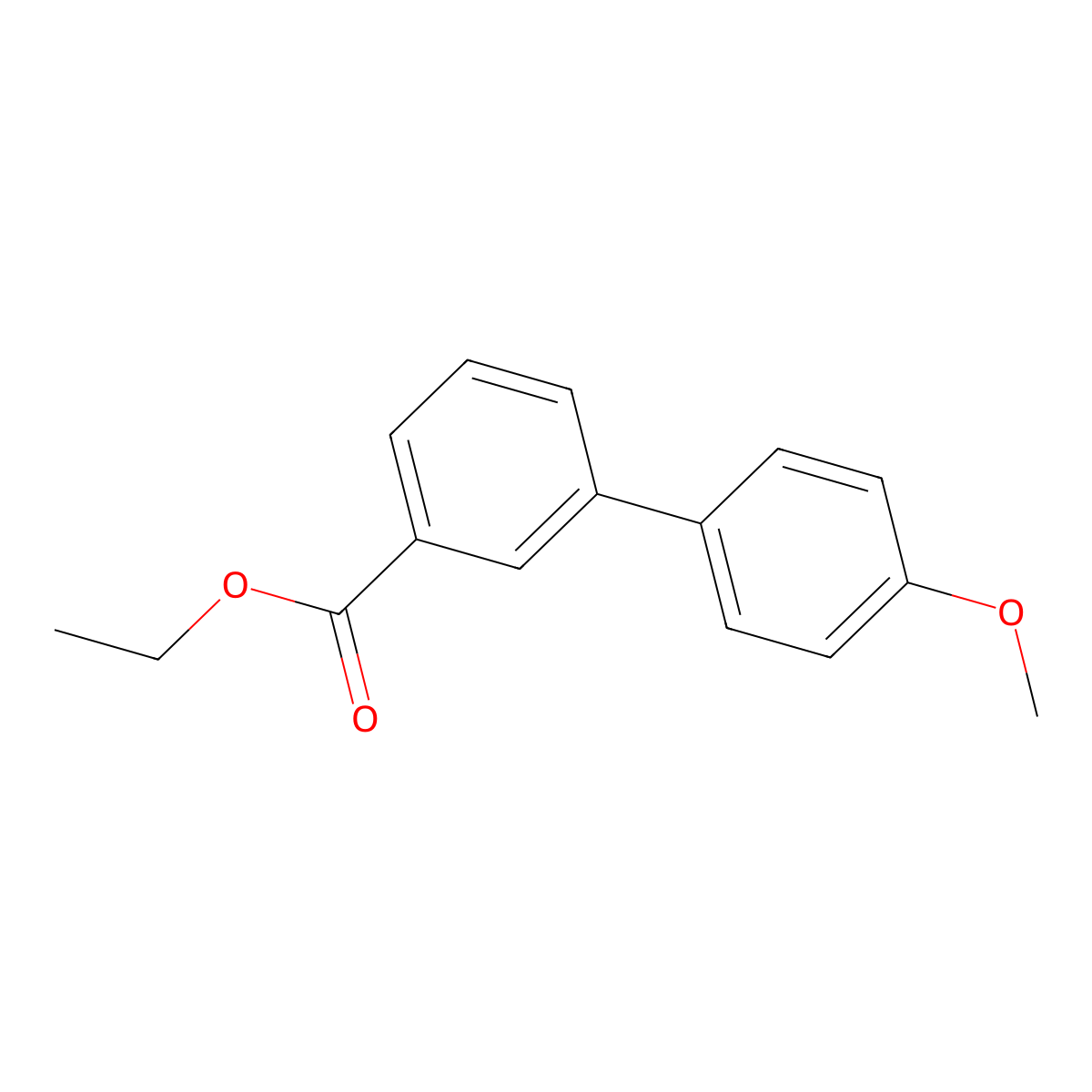 Ethyl 3-(4-methoxyphenyl)benzoate molecular structure, CAS 607693-71-0