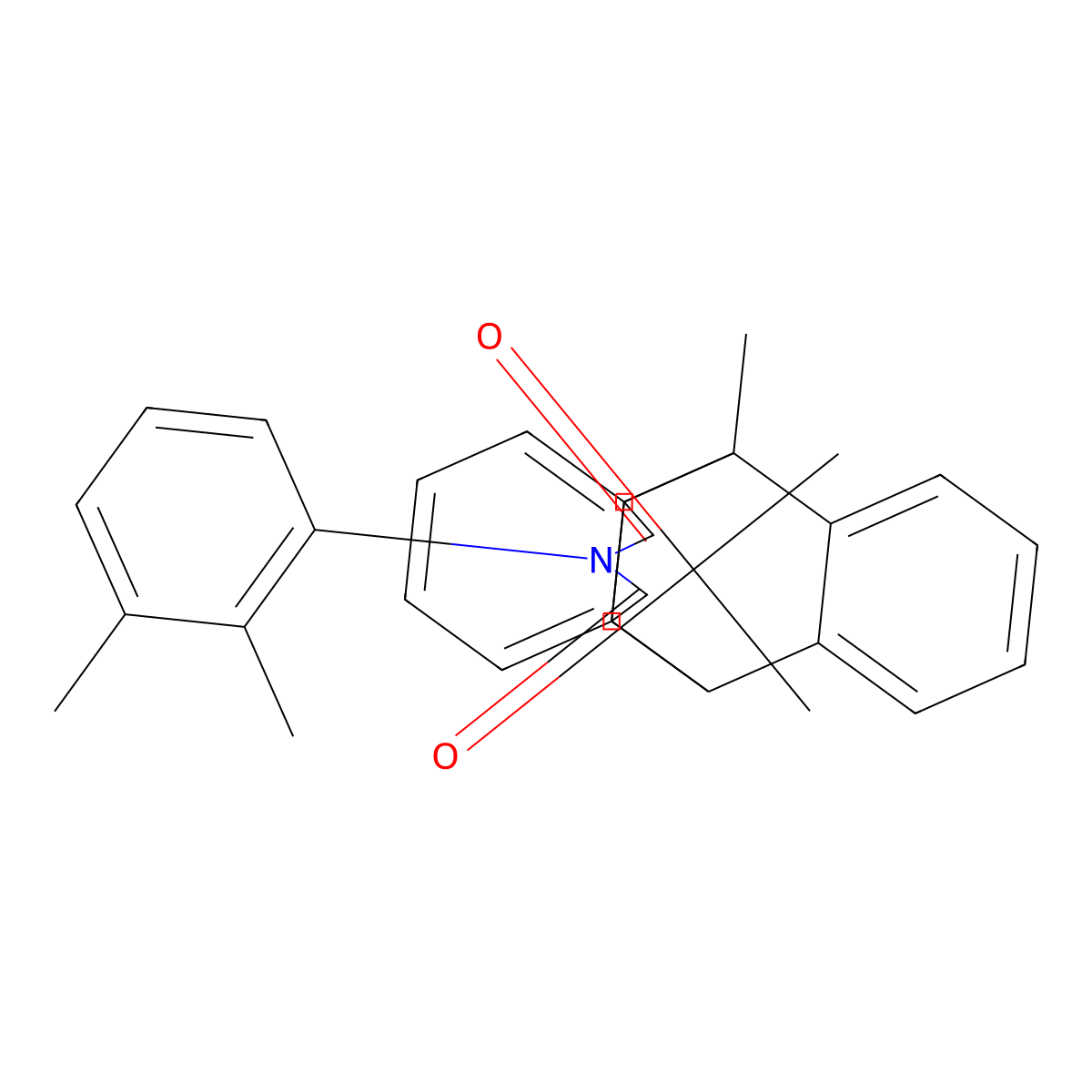 17-(2,3-Dimethylphenyl)-1-methyl-17-azapentacyclo[6.6.5.0~2,7~.0~9,14~.0~15,19~]nonadeca-2,4,6,9,11,13-hexaene-16,18-dione molecular structure, CAS 6077-56-1