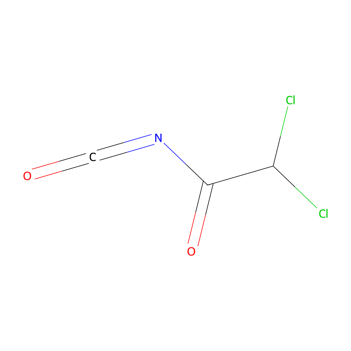 Dichloroacetyl isocyanate molecular structure, CAS 6077-65-2