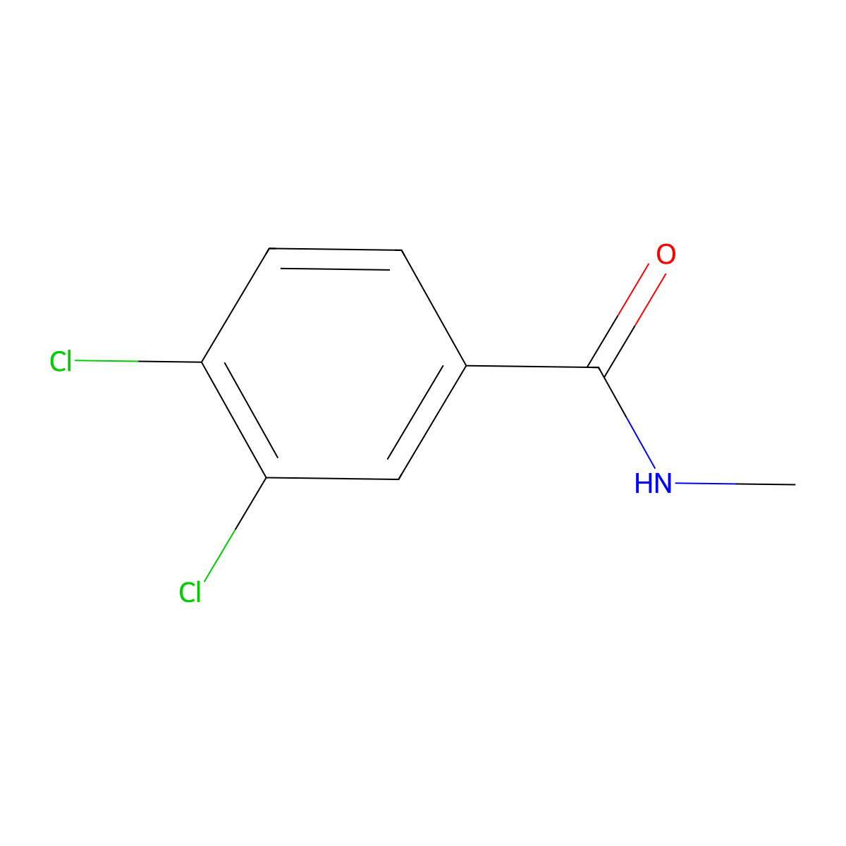 3,4-dichloro-N-methylbenzamide molecular structure, CAS 6077-76-5