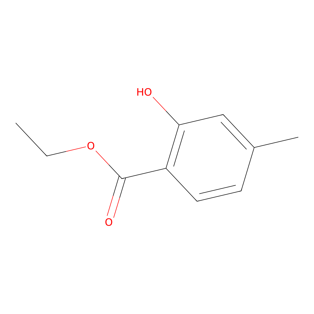 Ethyl 2-hydroxy-4-methylbenzoate molecular structure, CAS 60770-00-5