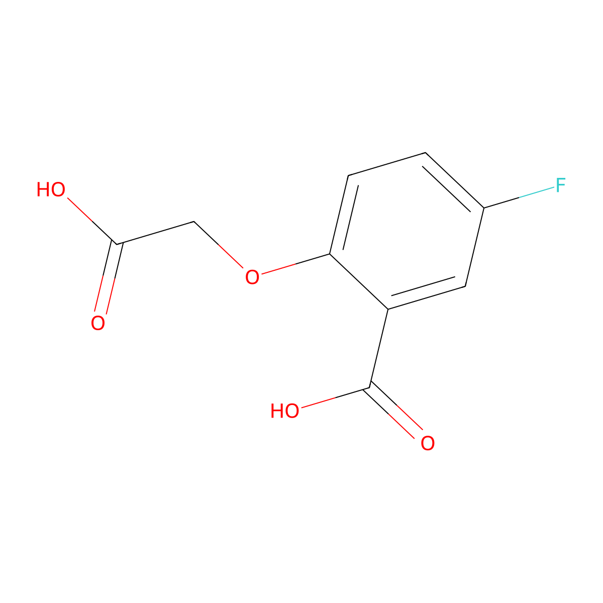 2-(Carboxymethoxy)-5-fluorobenzoic acid molecular structure, CAS 60770-24-3