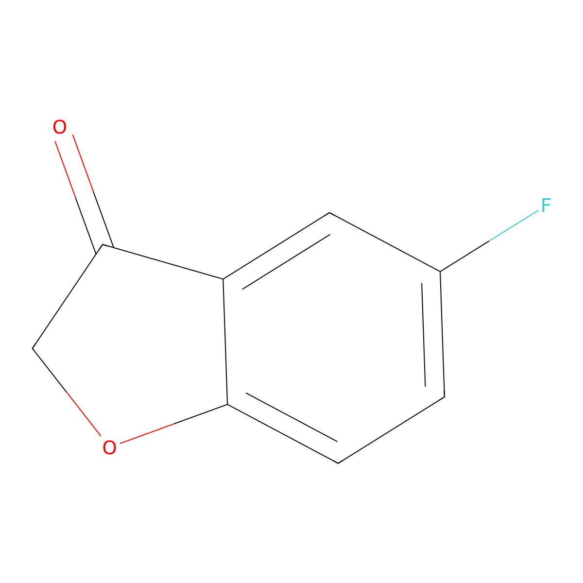 5-Fluoro-1-benzofuran-3(2H)-one molecular structure, CAS 60770-49-2
