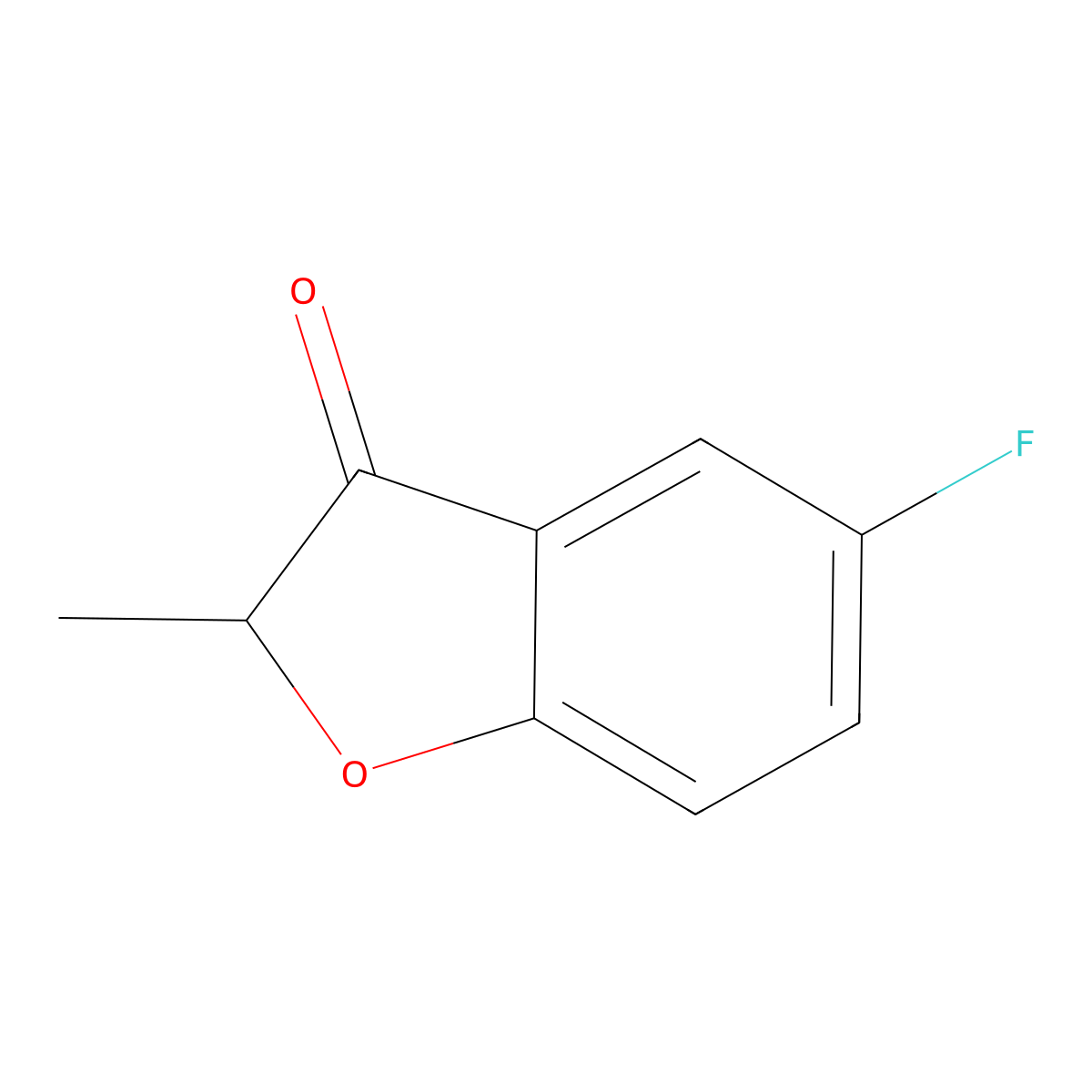 5-Fluoro-2-methyl-2,3-dihydro-1-benzofuran-3-one molecular structure, CAS 60770-50-5