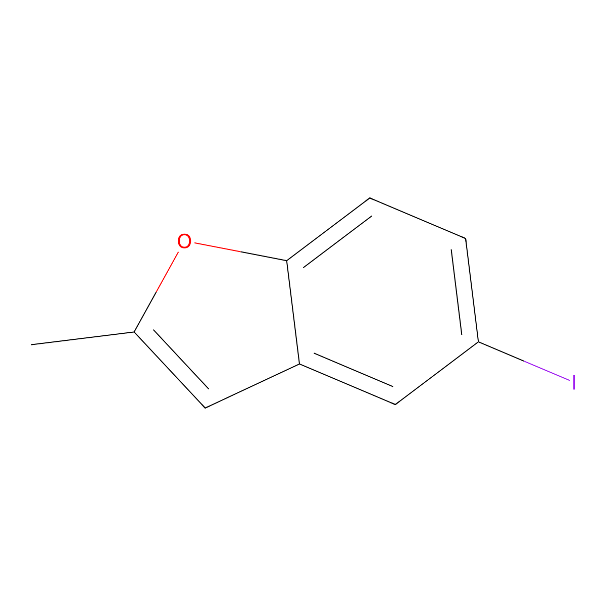 5-Iodo-2-methylbenzofuran molecular structure, CAS 60770-68-5
