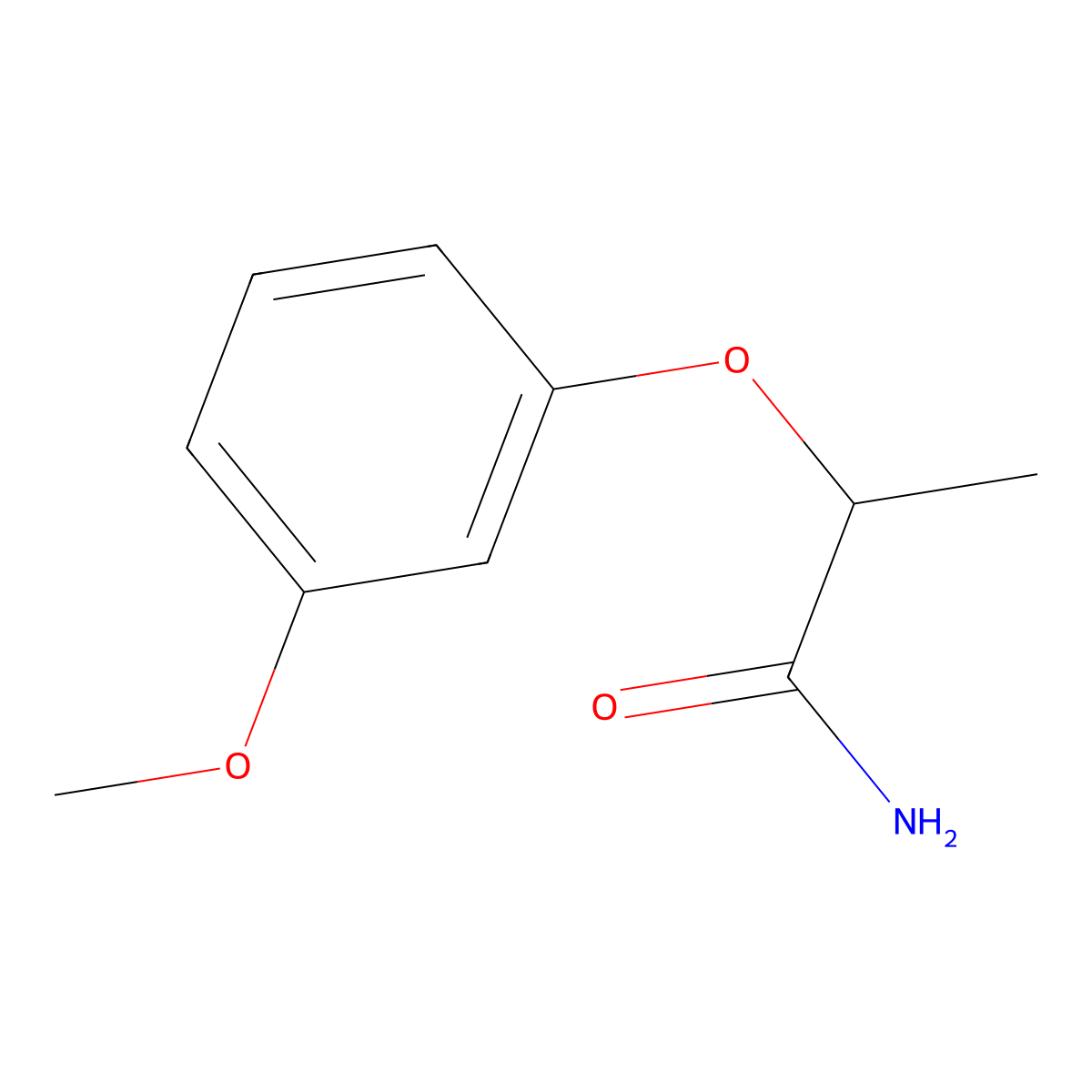 2-(3-Methoxyphenoxy)propanamide molecular structure, CAS 60770-72-1