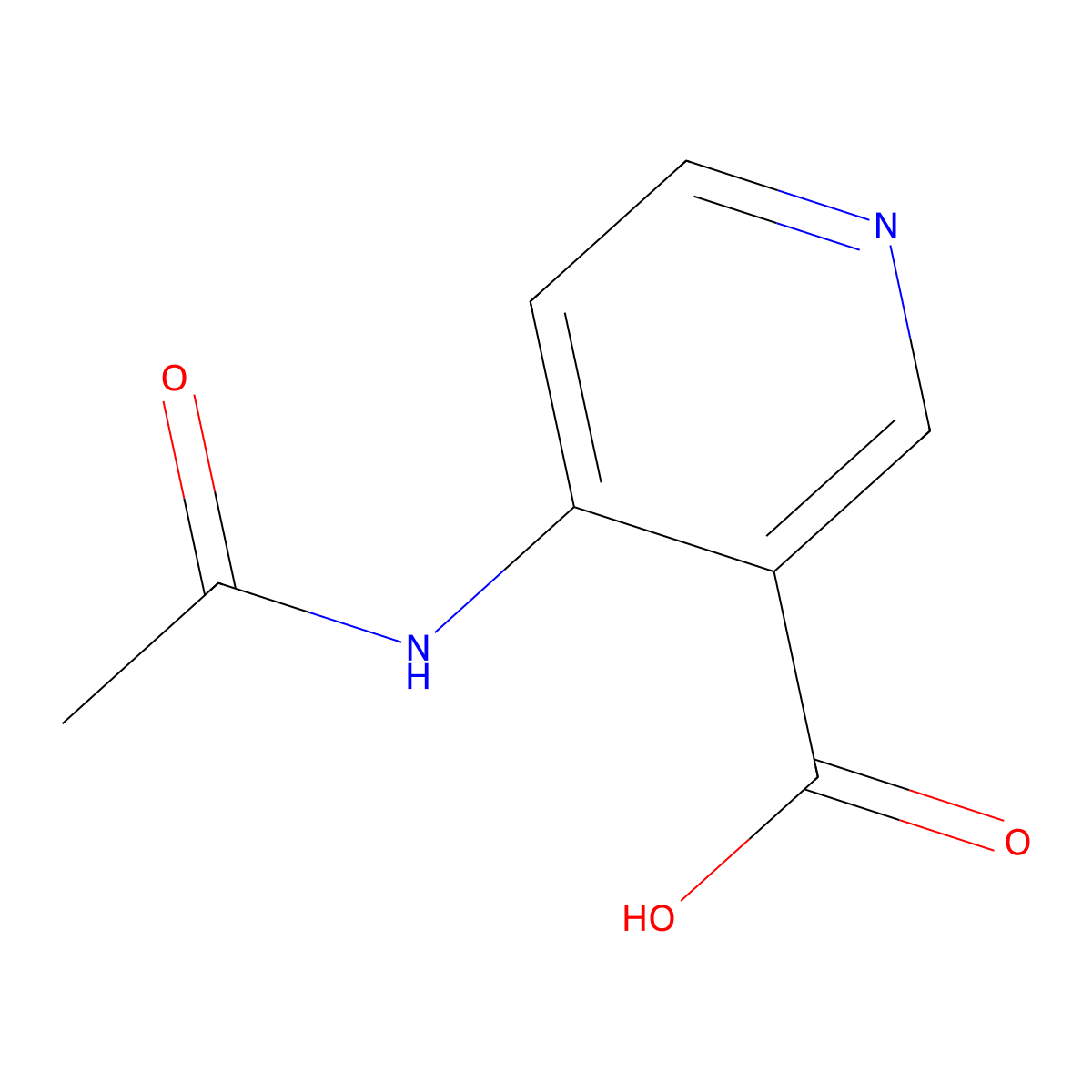 4-Acetamidonicotinic acid molecular structure, CAS 60770-86-7