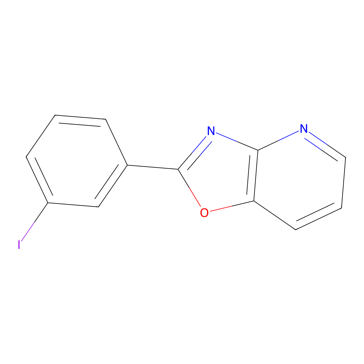 2-(3-Iodophenyl)oxazolo[4,5-b]pyridine molecular structure, CAS 60772-61-4