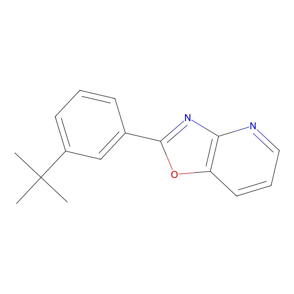 2-(3-(tert-Butyl)phenyl)oxazolo[4,5-b]pyridine molecular structure, CAS 60772-66-9