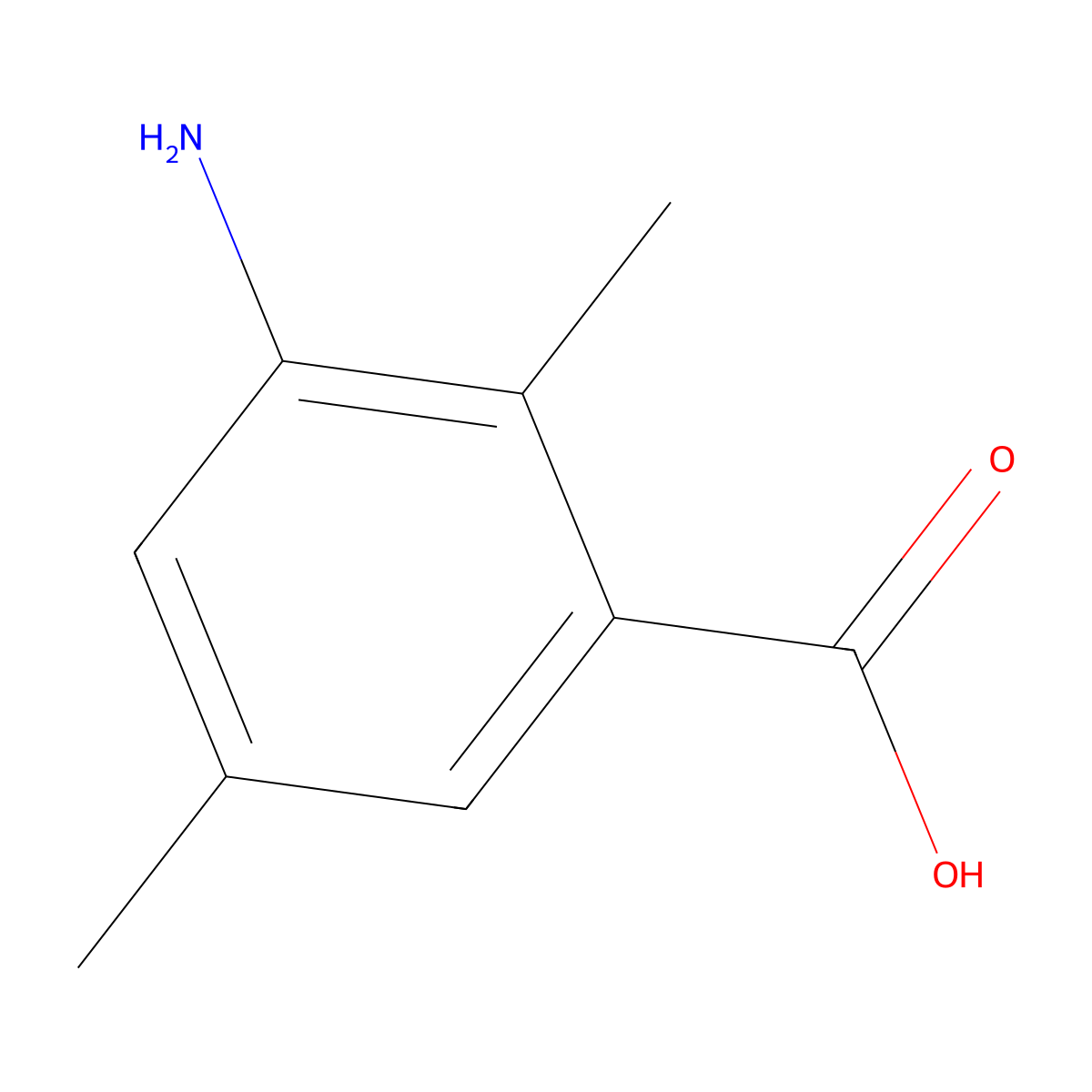 Benzoic acid, 3-amino-2,5-dimethyl- molecular structure, CAS 60772-68-1