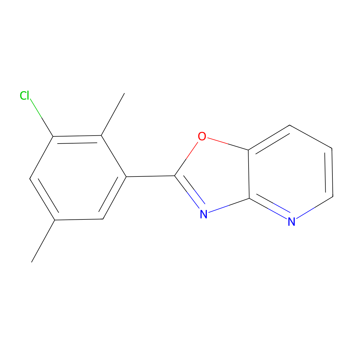 2-(3-Chloro-2,5-dimethylphenyl)oxazolo[4,5-b]pyridine molecular structure, CAS 60772-70-5
