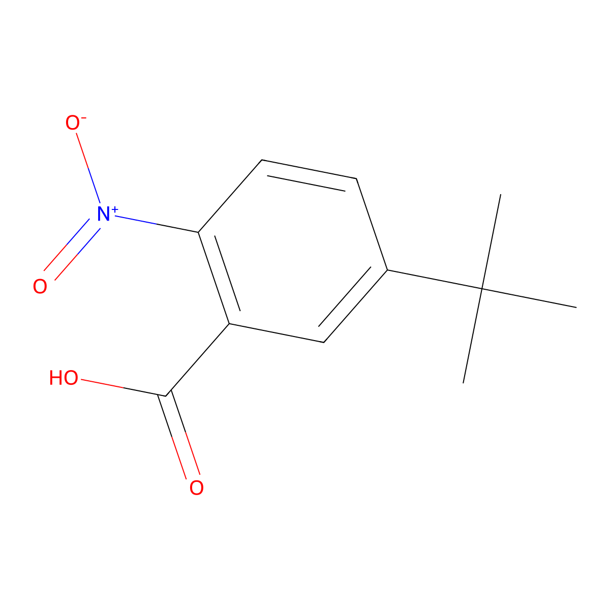 5-Tert-butyl-2-nitrobenzoic acid molecular structure, CAS 60772-71-6