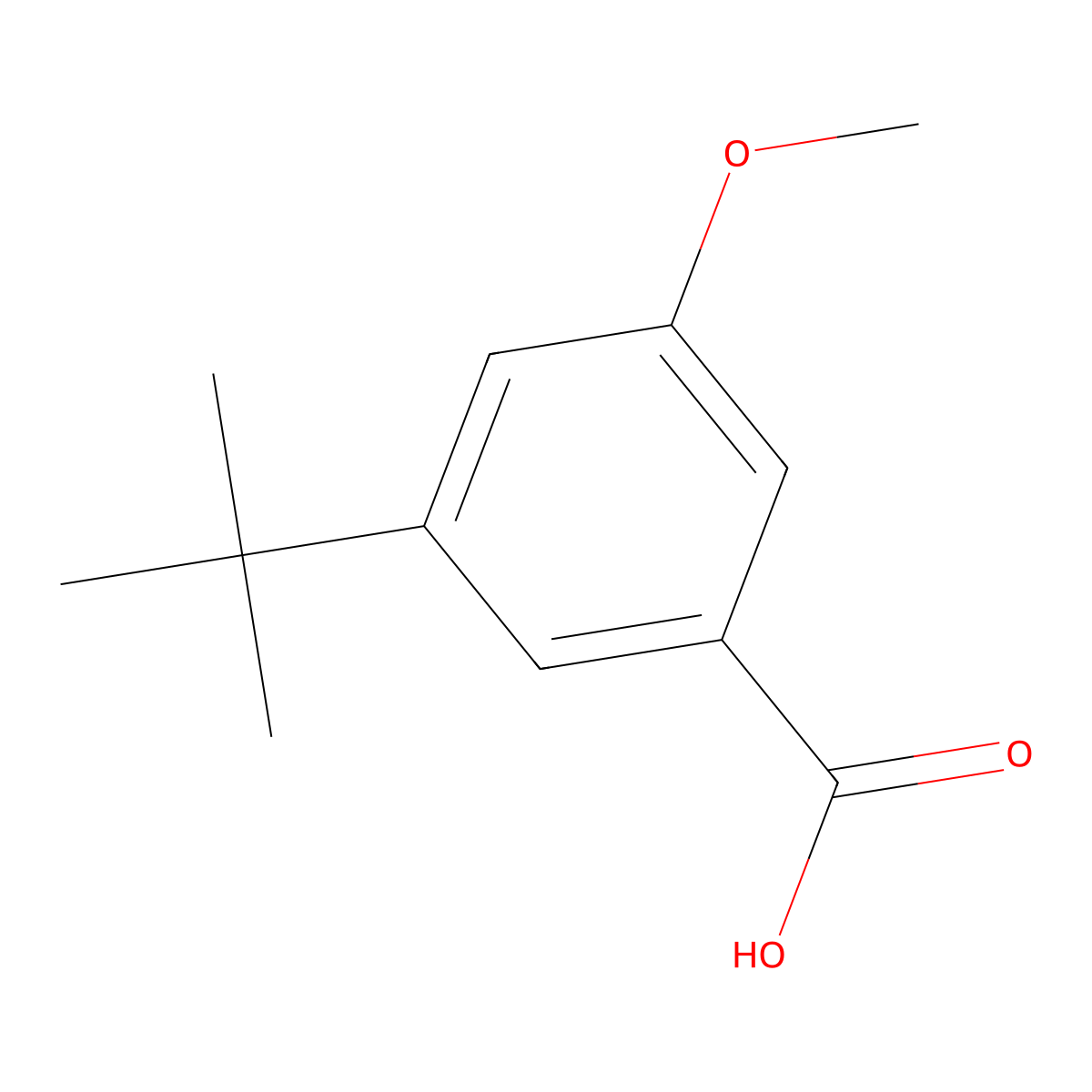 3-Tert-butyl-5-methoxybenzoic acid molecular structure, CAS 60772-74-9