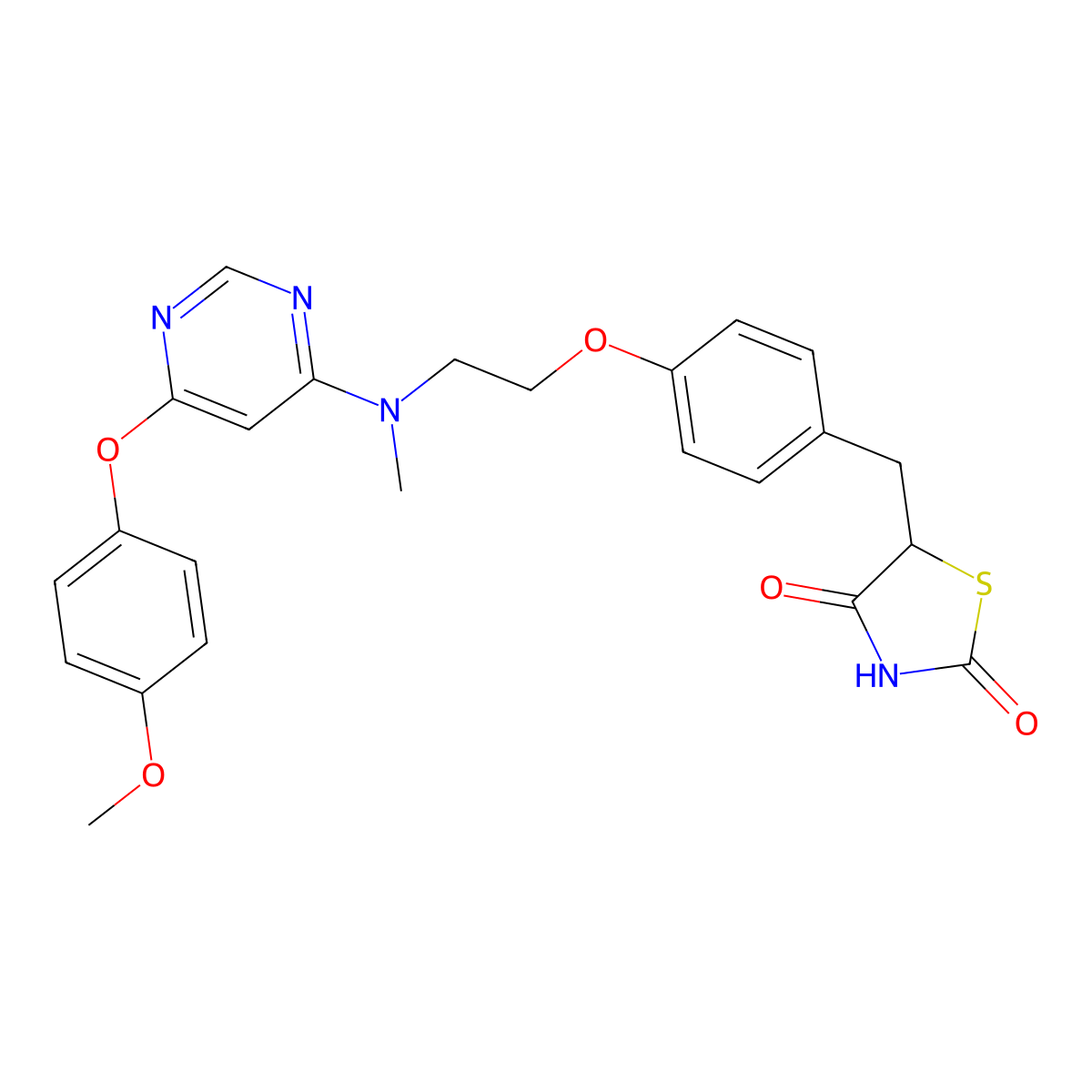 Lobeglitazone molecular structure, CAS 607723-33-1