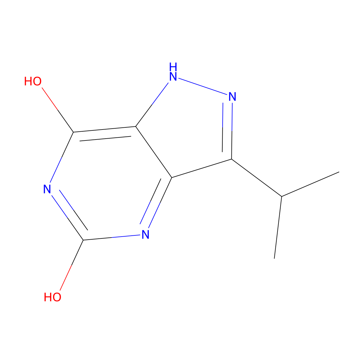 3-(Propan-2-yl)-2H-pyrazolo[4,3-d]pyrimidine-5,7(4H,6H)-dione molecular structure, CAS 607729-10-2