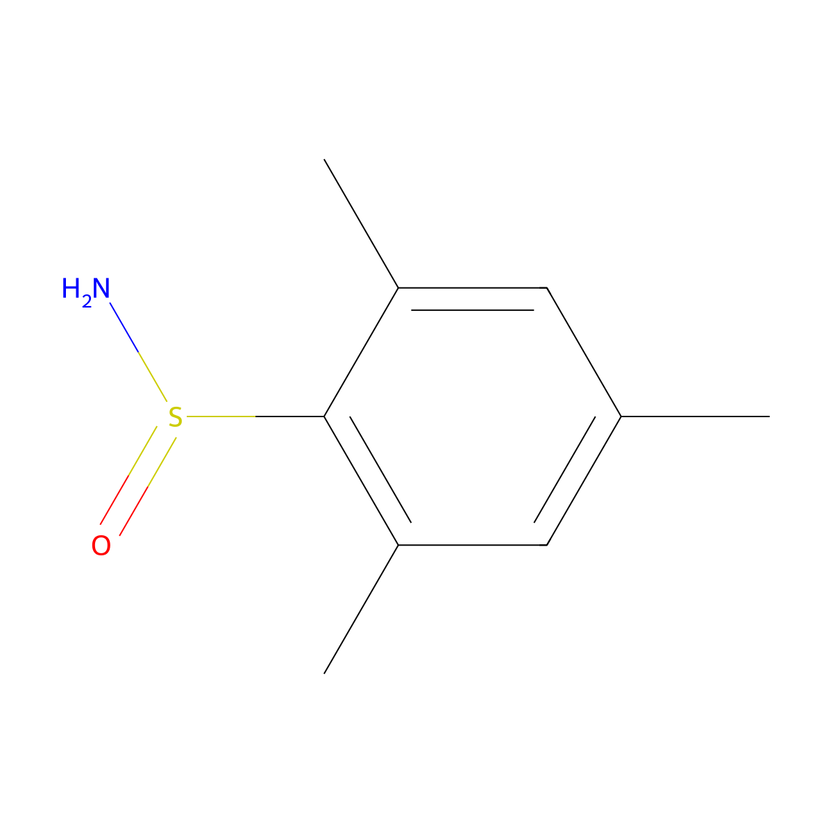 (S)-2,4,6-Trimethylbenzenesulfinamide molecular structure, CAS 607729-50-0