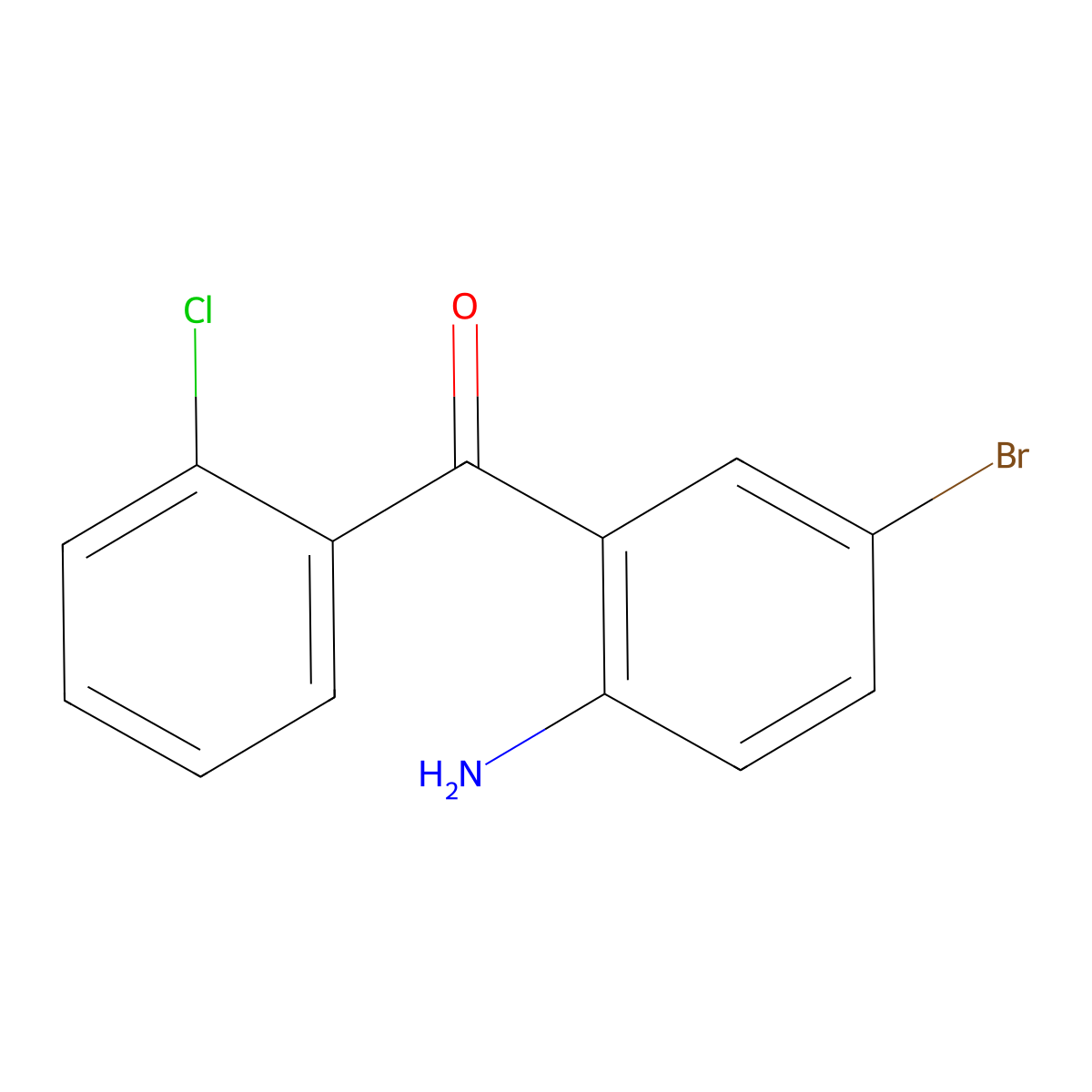 5-Bromo-2'-chloro-2-aminobenzophenone molecular structure, CAS 60773-49-1