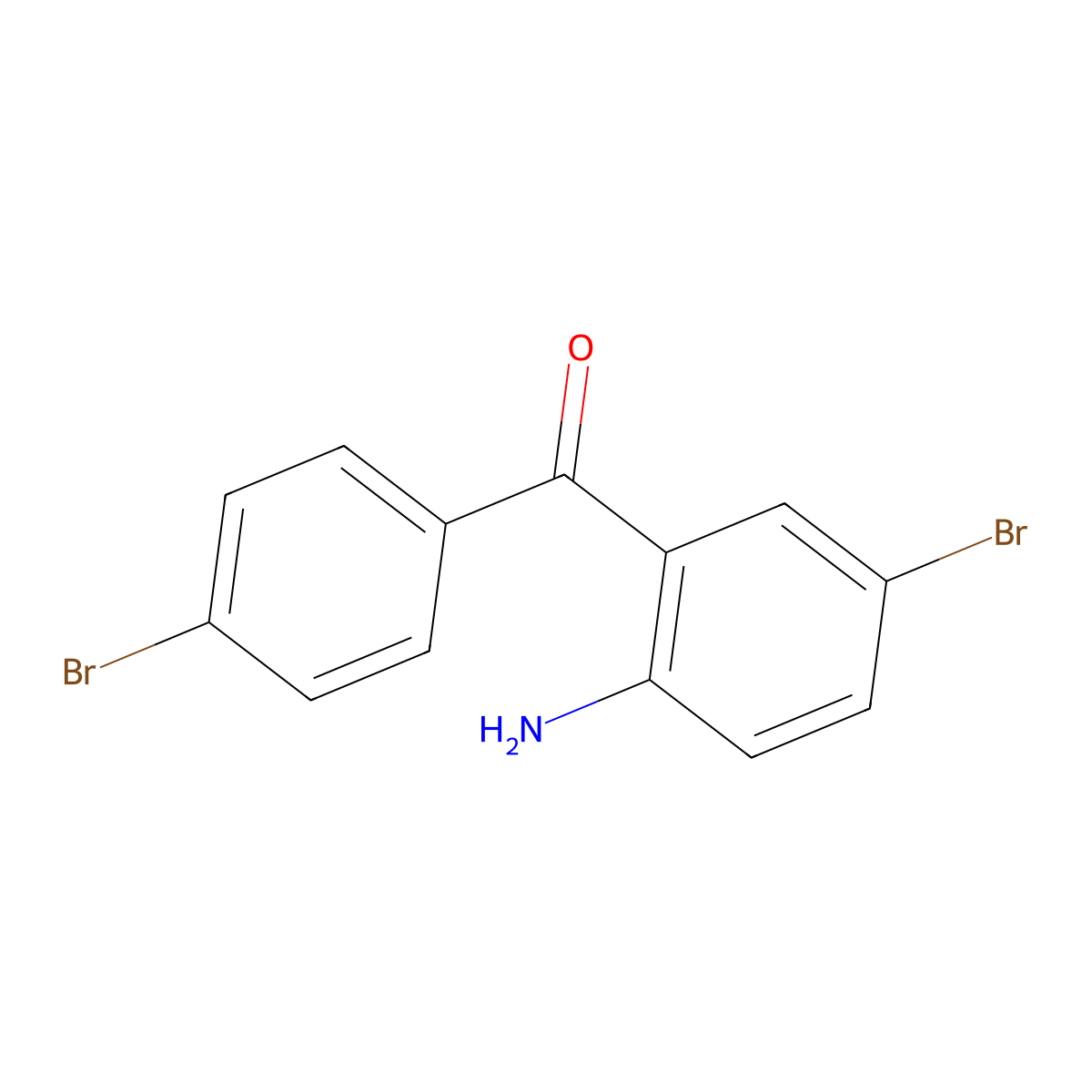 (2-Amino-5-bromophenyl)(4-bromophenyl)methanone molecular structure, CAS 60773-51-5