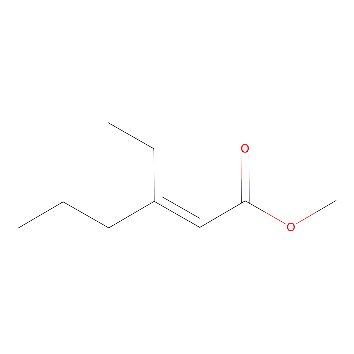methyl (2E)-3-ethylhex-2-enoate molecular structure, CAS 60774-77-8