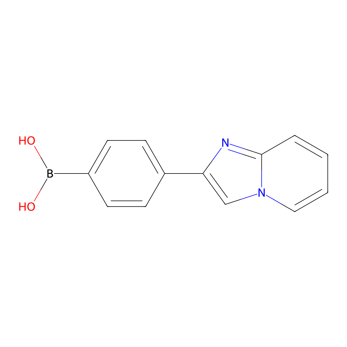 (4-(Imidazo[1,2-a]pyridin-2-yl)phenyl)boronic acid molecular structure, CAS 607740-02-3
