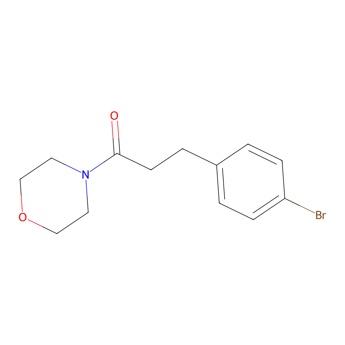 3-(4-Bromophenyl)-1-morpholinopropan-1-one molecular structure, CAS 607744-33-2